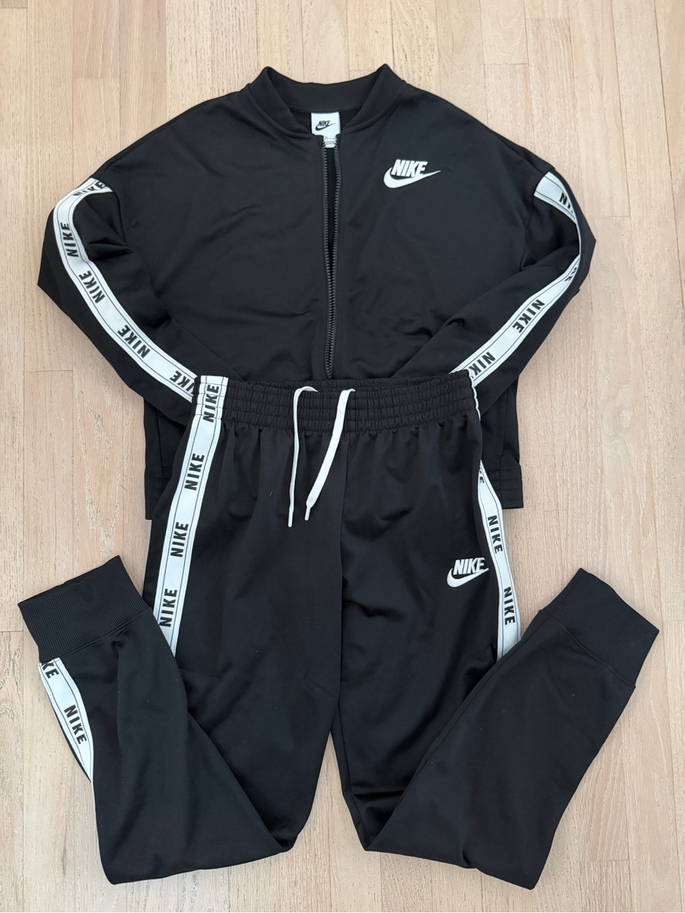 Nike Black and White Youth Track Jacket & Joggers Set